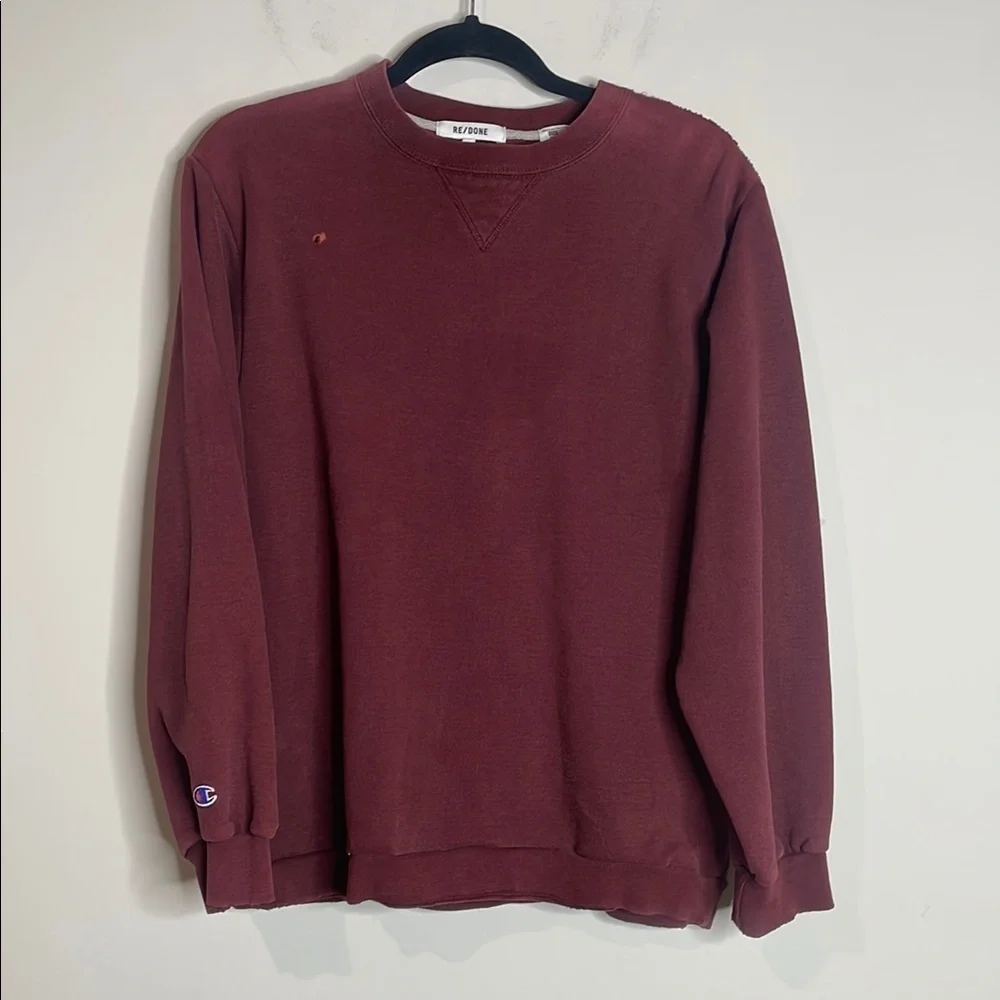 Re/Done | Women’s Distressed Champion Sweatshirt NWT - Picture 1 of 11